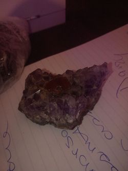 Rock with crystals