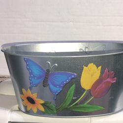 Easter flower pot, metal