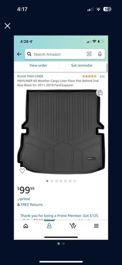 Weather Trunk Liner 2011-2019 Ford Explorer 