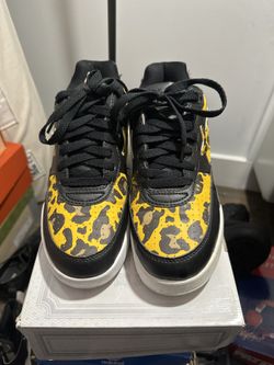Bape Roadsta Leather Leopord Print 