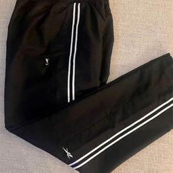 Men's Reebok Running Athletic Activity Sweat Pants (Stripe Black) Size Medium