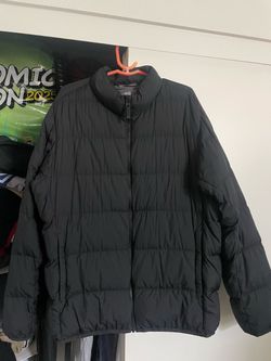 Black Puffer Zip-Up Jacket