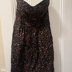 Polka Dot Strapless Dress Size 4 