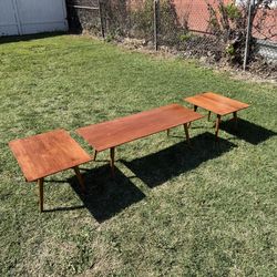 Mid-Century Modern Planner Group Coffee Table & Side Tables