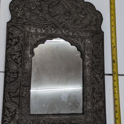 Bohemian Style Hammered Copper Mirror Made In Pakistan