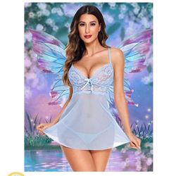 Avidlove Women Lingerie Lace Babydoll Strap Chemise Halter Teddy V Neck Sleepwear