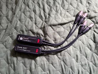 2× Audinate Dante AVIO 2-Channel Analog Output Adapters – XLR – Lot of 2