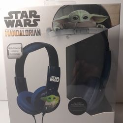 Great Gift Mandalorain Kid Safe Headphones 