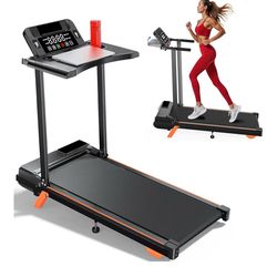 Walking Pad Treadmill with Desk Workstation