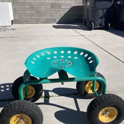 John Deere gardening stool