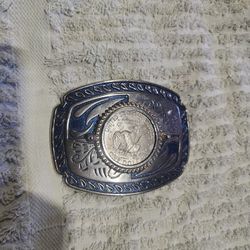1971 Vintage Dollar Coin Belt Buckle