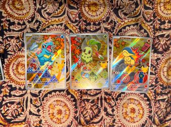 Pokémon Holo Card Lot – Totodile, Chikorita, Cyndaquil