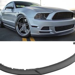 Fits 13-14 Ford Mustang V6 V8 GT R Style Unpainted Front Bumper Lip Spoiler 3PCS