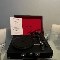 Vinyl Record Player with Speakers and Bluetooth