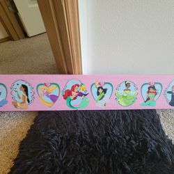 Disney Princesses Wood Frame Art 