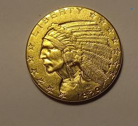 US 1929 $5 Indian Head Golden ExonumÃa Fantasy Token.