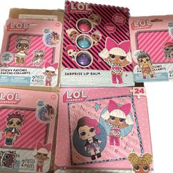 LOL Surprise patches, lip balm, and puzzle bundle 