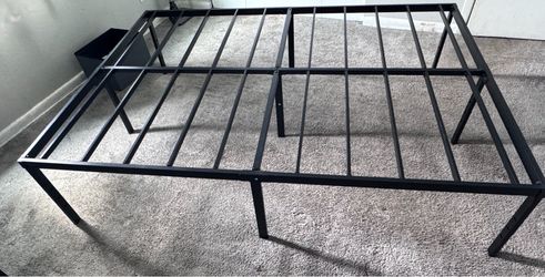 Queen size, 18” height, metal bed frame