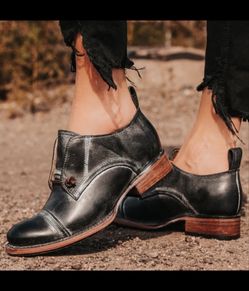 Freebird Leather Mabel Oxford Distressed Ankle Boots Size 8
