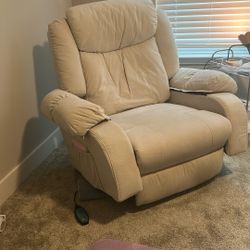 Recliner Chair, Wide Rocker Chair, Rocking Chair with Massage and Heat,360°Swivel Nursery Rocking Chairs, Oversized Recliner for Adults, Cashmere Recl