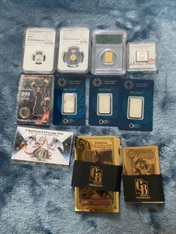 Gold and  silver graded coins and bullion.