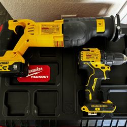DEWALT Zawzall 20v Max & Hammer Drill 20v Max With Charger