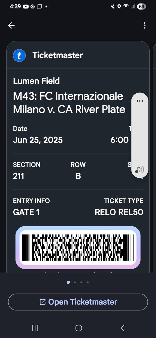 Soccer Match Internazionale Milan vs CA River Plate