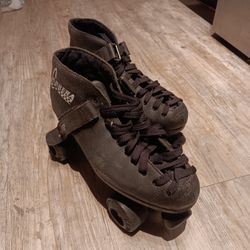 VTG Riedell Carrera Speed Roller Skates Size 11 BLACK Model 105B 