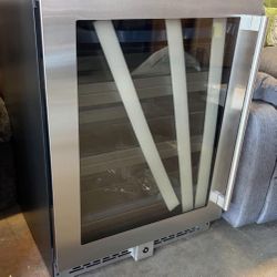24 “W, 78 Can Beverage Refrigerator & Built in Freestanding ,Beverage Center with LED Lighting, Double Pane Glass, Touch Control Panel and Left Swing 
