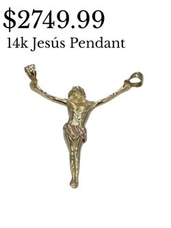 14k Jesus Pendant 