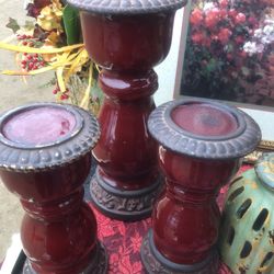 Set Of Three Candle Holders
