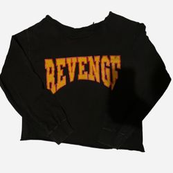 Drake & Future Cropped Off the shoulder Sweatshirt