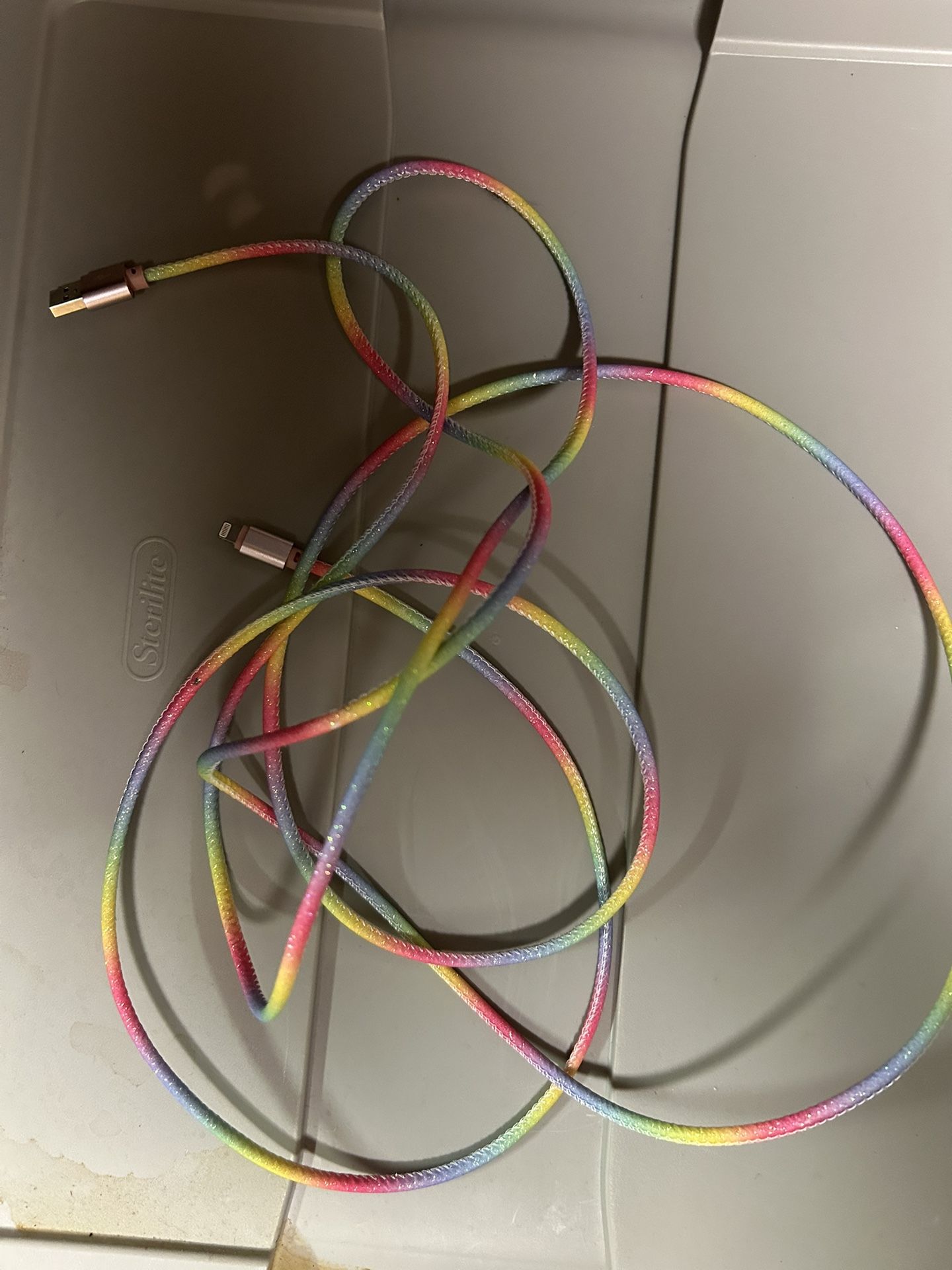 Multicolor 6 ft braided lightning cable for iPhone 13
