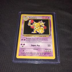 Rare Old 1999 Pokemon - Kadabra Card 32/102