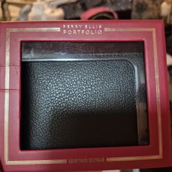 PERRY ELLIS MENS WALLET PRTFOLIO LEATHER BIFOLD
