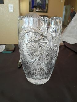 Crystal Hand cut vase