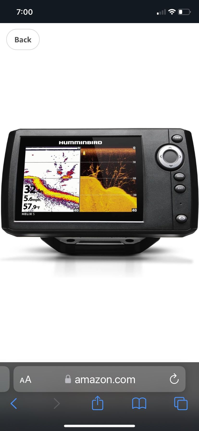 Hummingbird Helix 5 Fish Finder
