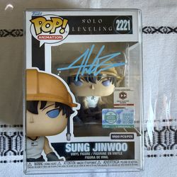 Funko Pop Sung Jinwoo 2221 Signed Solo Leveling