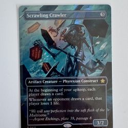 Magic the Gathering Scrawling Crawler Boarderless Mana Foil (FDN 0415) Mint Condition