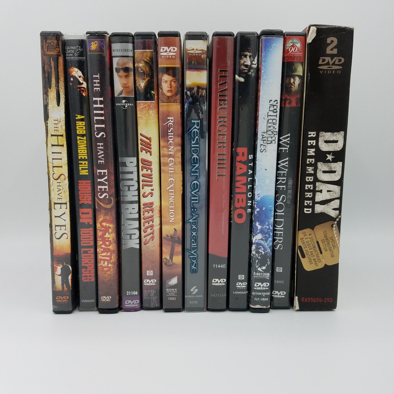 Horror and War Movie DVD Lot of 12