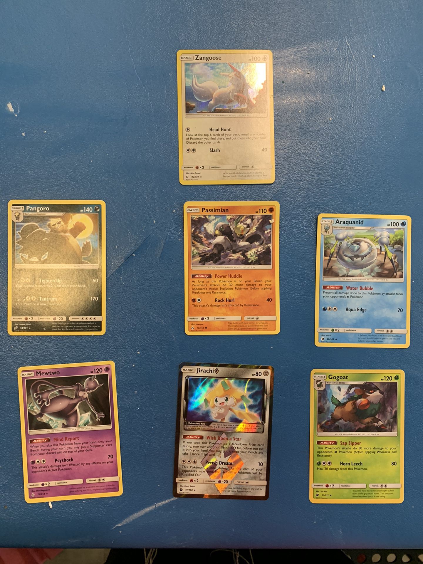 8 Pokemon Cards Including Mewtwo And Jirachi Prism Star And Gardevoir EX