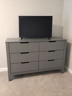 Gray 6-Drawer Double Dresser