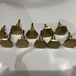 Solid Brass Hexagon Knob