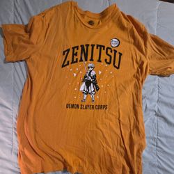 Demon Slayer graphic t-shirt featuring Zenitsu Agatsuma XXL