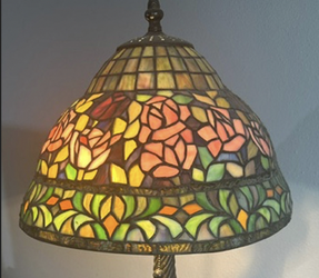 Stained glass lamp shade beautiful vintage and hand made