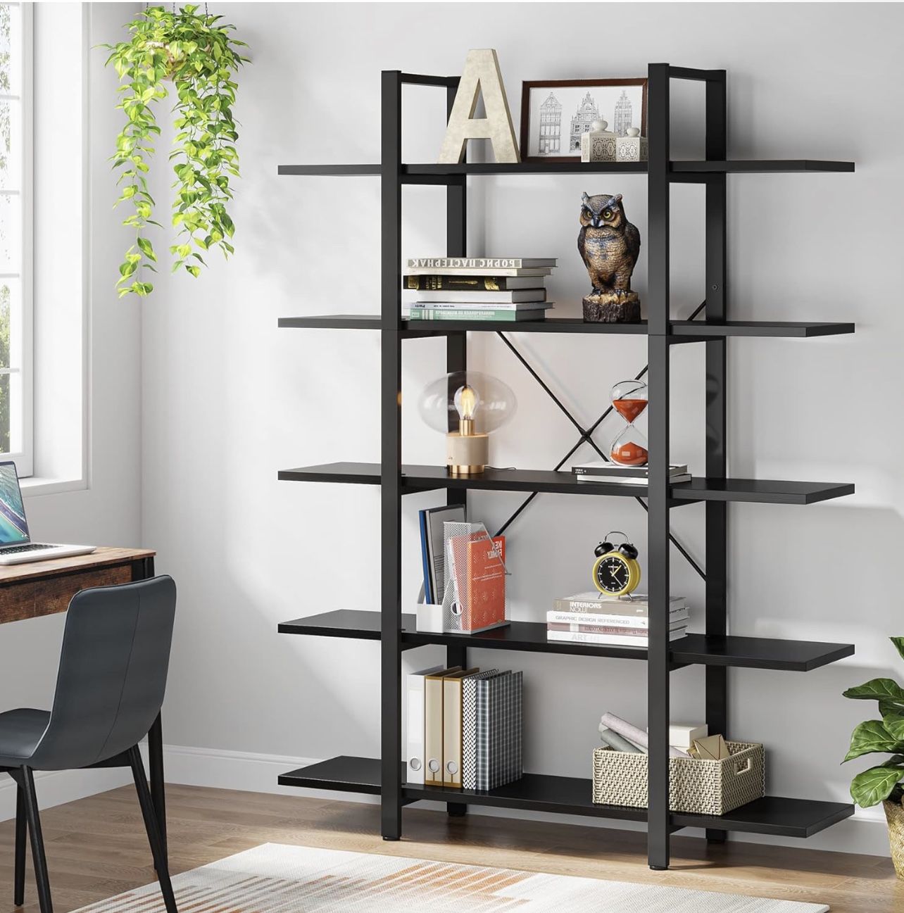 Decorative Bookshelf- Black