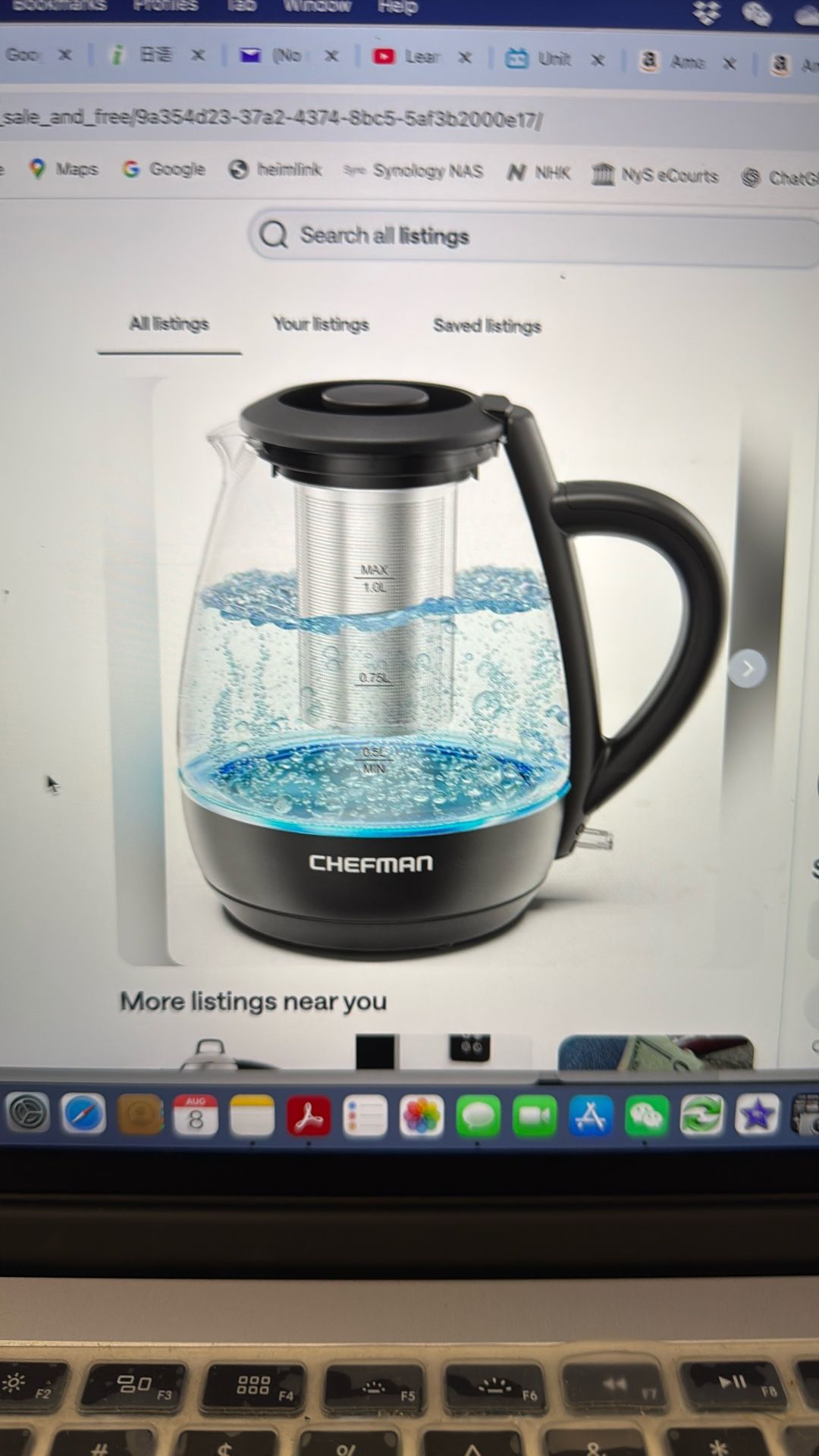Chefman Electric Kettle with Tea Infuser