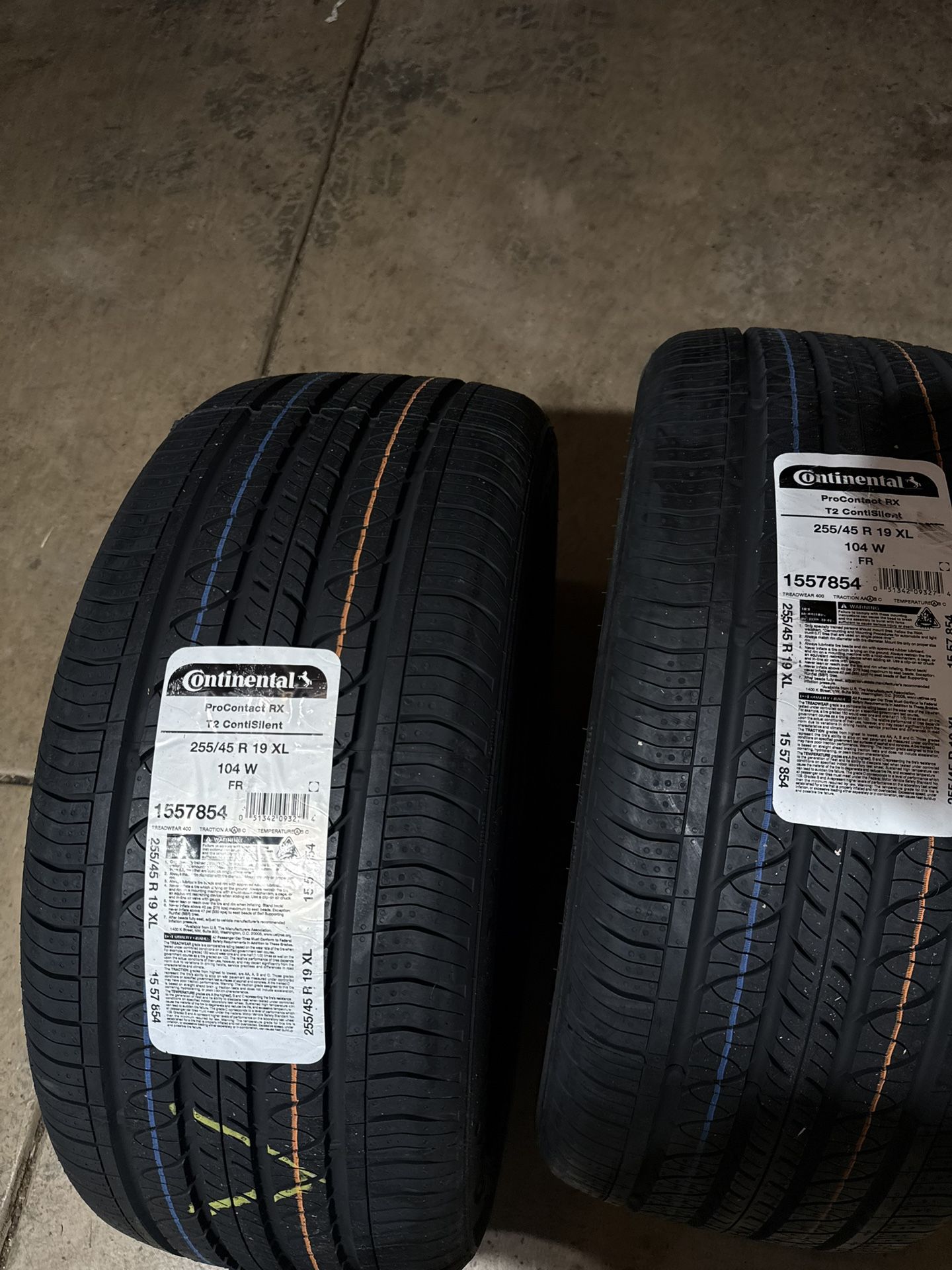 255/45/19 Continental Tires