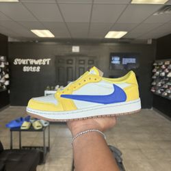 Jordan 1 Low Travis Scott Canary Yellow Size 6.5Y(8W) Available In Store!