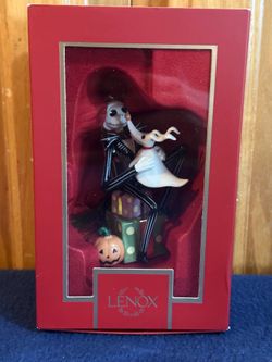 NEW Lenox Disney Showcase The Nightmare Before Christmas Ornament Featuring Jack Skellington & Zero